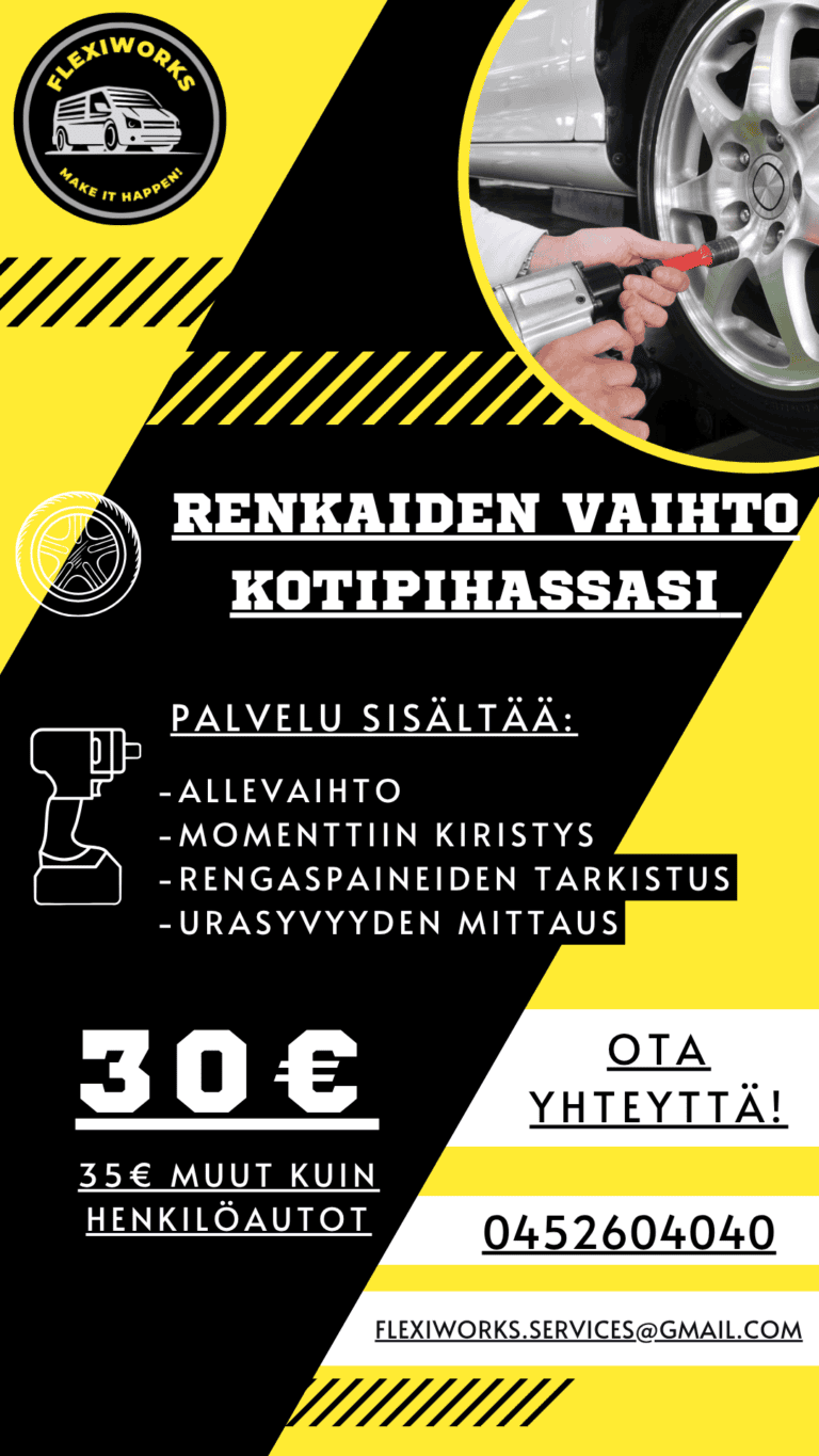 Renkaanvaihto mainos syksy 2025